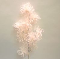 Миниатюра: Ветка декоративная Пушистые снежки 680*160*160мм (цвет: белый)