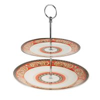 Миниатюра: Ваза д/фруктов 2-х ярусная,20см,26,5см,фарфор