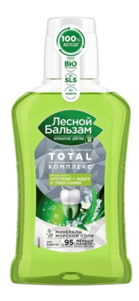 Миниатюра: Ополаскиватель д/рта Лесной бальзам 400мл Природная свежесть для укрепления десен с соком алоэ