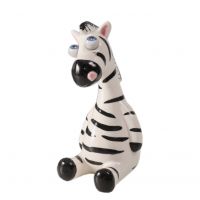 Миниатюра: Копилка д/денег 8.8*10.7*18.8 см «Зебра-пучеглазка», керамика