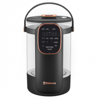 Миниатюра: Чайник-термос/термопот эл. 3л 1200Вт,стеклянный,LCD,сенсор,блокировка кнопок,черный