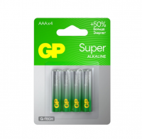 Миниатюра: Батарейка щелочная GP G-tech LR03 SUPER Alkaline 24AA21-2CRSBC2 2шт в блистере