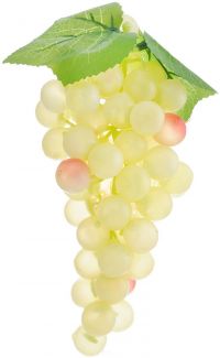 Миниатюра: Бутафория Гроздь винограда 46 ягод желтая пласт.