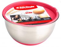 Миниатюра: Миска нерж. 4,2л MIX 24*12,5см с крышкой