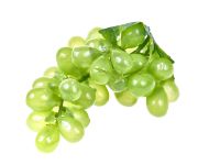 Миниатюра: Бутафория Гроздь винограда 24 ягоды зеленый пласт.