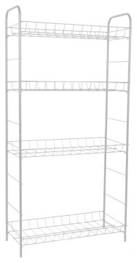 Миниатюра: Стеллаж 4-х секц. белый прямой 127*64,5*29см