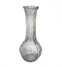 Миниатюра: Ваза д/цветов 23см*9,5, темное стекло