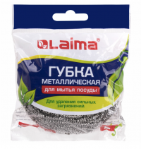 Миниатюра: Губка д/посуды, гриля, плиты, металл,спиральная большая , LAIMA