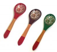 Миниатюра: Ложка салатная деревянная Золотая кудрина