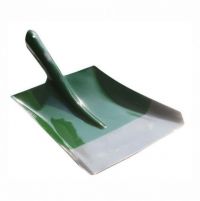 Миниатюра: Лопата совковая (Рельсовая сталь)зеленая с черенком