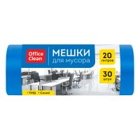 Миниатюра: Мешки для мусора 20л OfficeClean ПНД, 45*50см, 7мкм, 30шт., синие, в рулоне