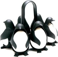 Миниатюра: Подставка д/яиц «Пингвинчики», 12?15?13 см, цвет чёрный